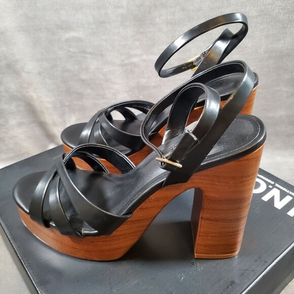 INC International Concepts Jacel Black Beauty Platform Sandals Size 8.5 M NIB - Picture 4 of 8